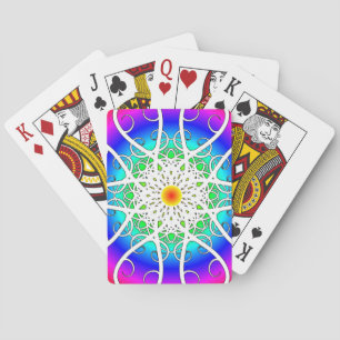 Abstrakte Blume Spielkarten