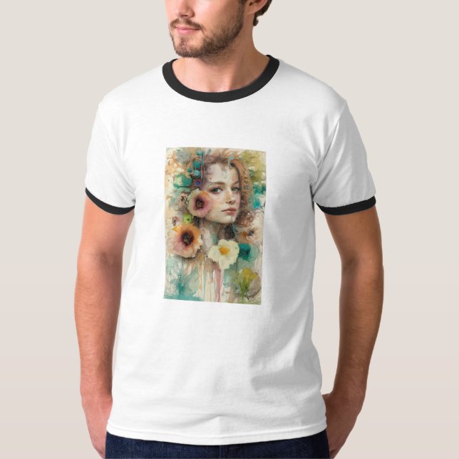 Abstrakte Blume T-Shirt (Vorderseite)