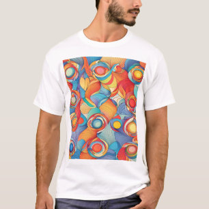 Abstrakte Blume T-Shirt