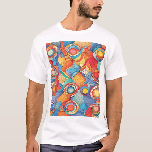 Abstrakte Blume T-Shirt (Vorderseite)