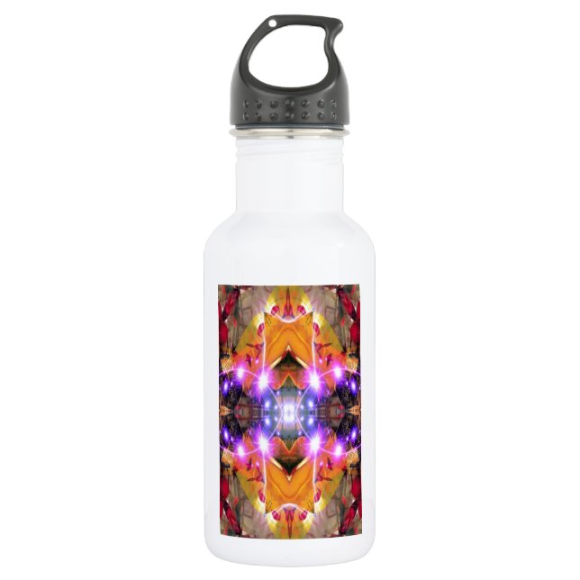 Abstrakte Blume Trinkflasche (Vorderseite)