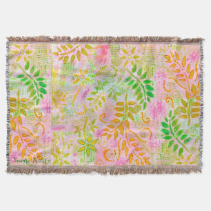 Abstrakte Blume und Blätter Decke