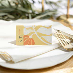 Abstrakte Blume und Hochzeit Platzkarte