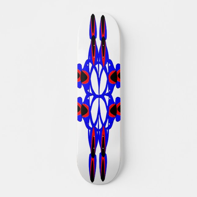 Abstrakte Blume und Pfeile Skateboard (Vorne)