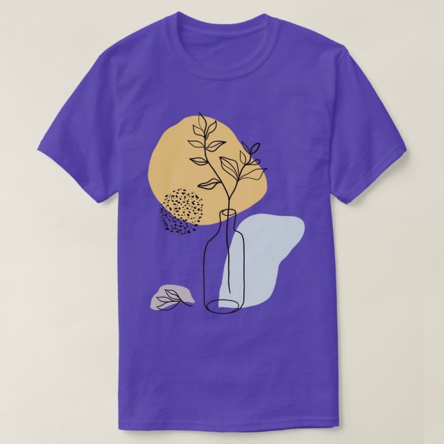 Abstrakte Blume Vase 4 T-Shirt (Design vorne)