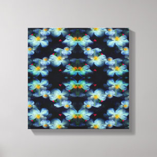 Abstrakte Blume von White Clematis Leinwanddruck