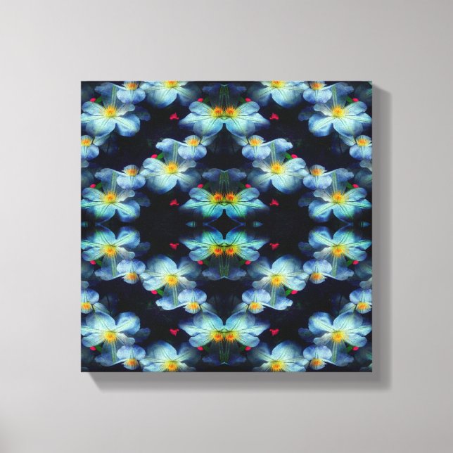 Abstrakte Blume von White Clematis Leinwanddruck (Vorderseite)