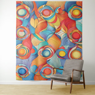 Abstrakte Blume Wandteppich