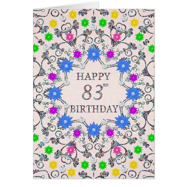 abstrakte Blume zum 83. Geburtstag (Vorne)