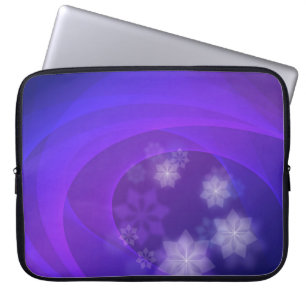 Abstrakte Blume zum Hintergrund des gefalteten Ind Laptopschutzhülle