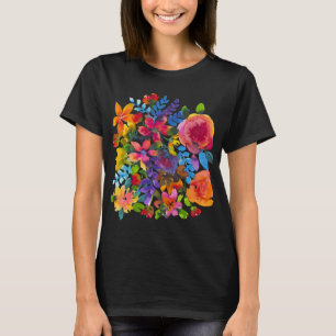 Abstrakte Blumen Aktives T-Shirt