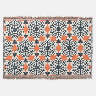 Abstrakte Blumen: Einfache geometrische Vintage Decke