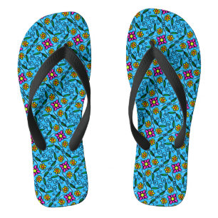 Abstrakte Blumen Flip Flops