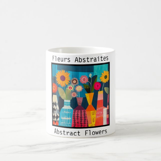 Abstrakte Blumen Kaffeetasse (Mittel)