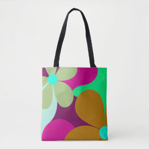 Abstrakte Blumen-Kunst-Tragetasche