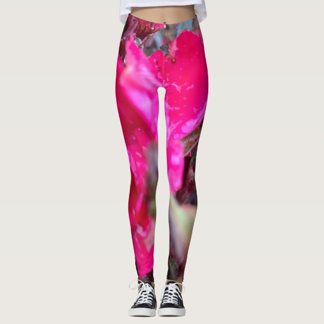Abstrakte Blumen-Leggings Leggings (Vorderseite)