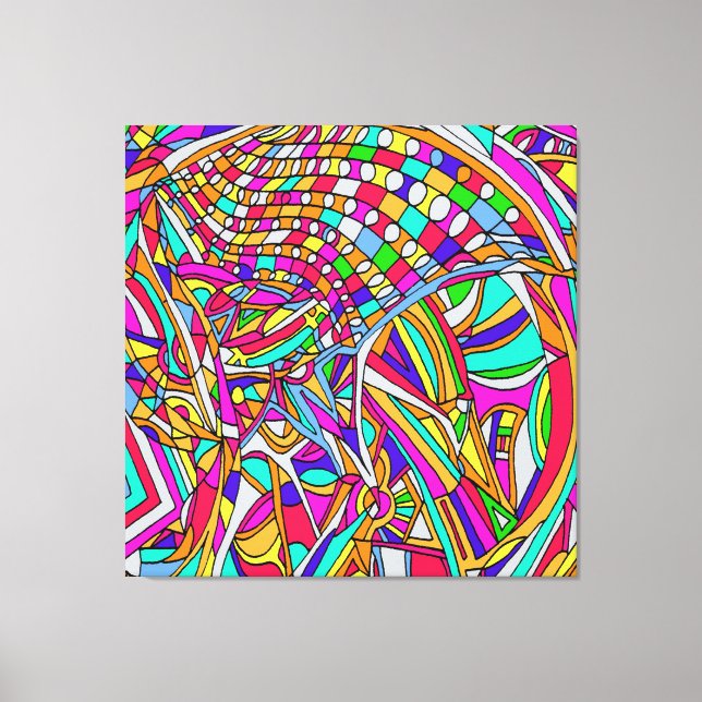 Abstrakte Blumen Leinwand Kunst (Vorderseite)