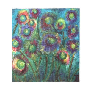 Abstrakte Blumen Notizblock