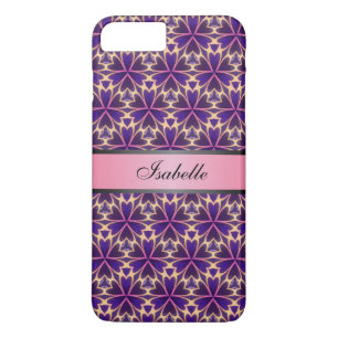 Abstrakte Blumen Rosa Personalisierter Name v2 Case-Mate iPhone Hülle