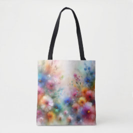 Abstrakte Blumen-Tasche im Aquarell-Stil