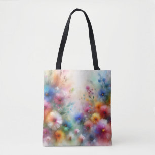 Abstrakte Blumen-Tasche im Aquarell-Stil