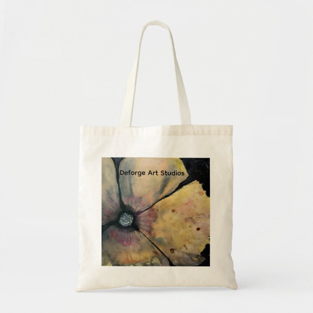 Abstrakte Blumen-Tasche Tragetasche (Vorne)