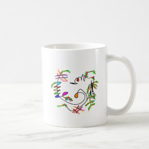abstrakte Blumen Tasse