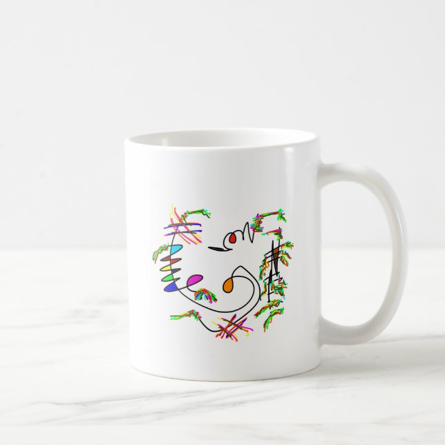 abstrakte Blumen Tasse (Rechts)