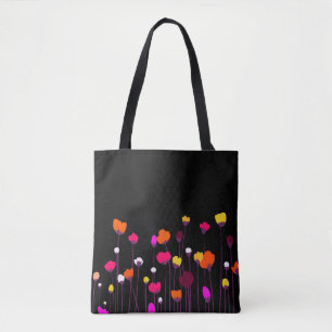 Abstrakte Blumen-Tragetasche Farbige moderne Blu