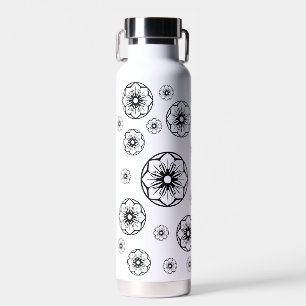 abstrakte Blumen-Wasserflasche Trinkflasche