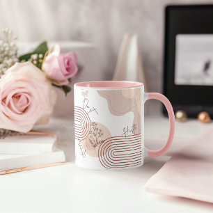 Abstrakte Blumenambitionen und  Tasse