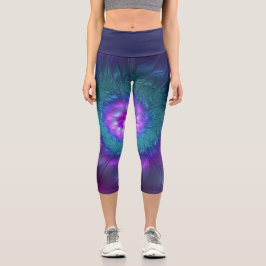 Abstrakte Blumenbeauty Fraktal Kunst, Dichtung und Capri Leggings