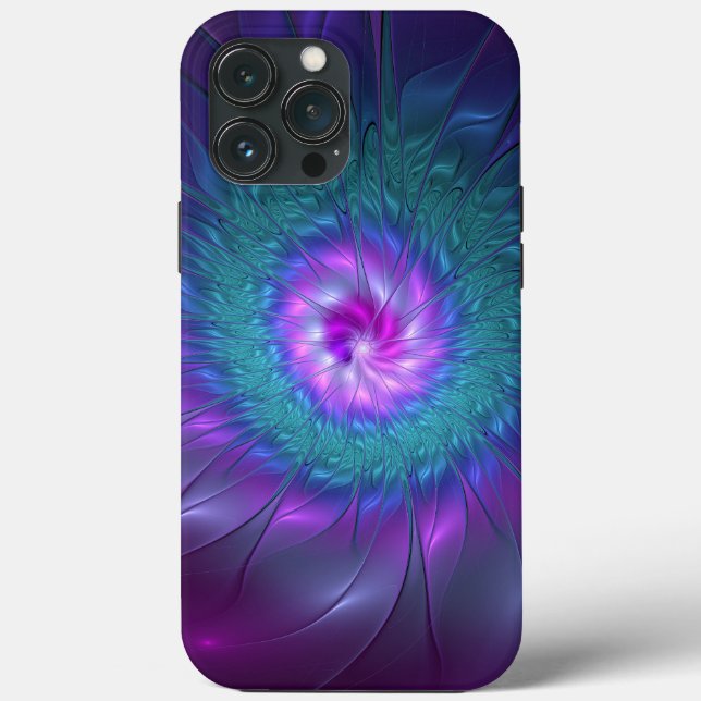 Abstrakte Blumenbeauty Fraktal Kunst, Dichtung und Case-Mate iPhone Hülle (Rückseite)