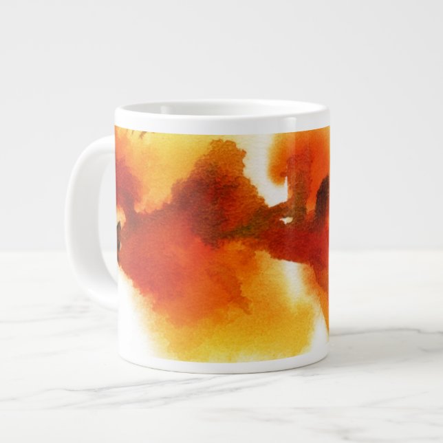 Abstrakte Blumengemälde 2 Jumbo-Tasse (Vorderseite Links)