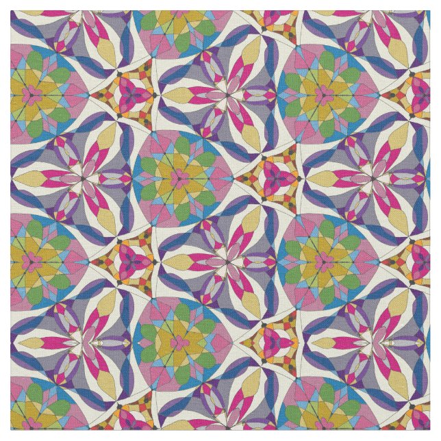 Abstrakte Blumengeometrie Stoff (Nahaufnahme)