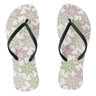 Abstrakte blumengeschmückte Blume romantischer Ca Flip Flops