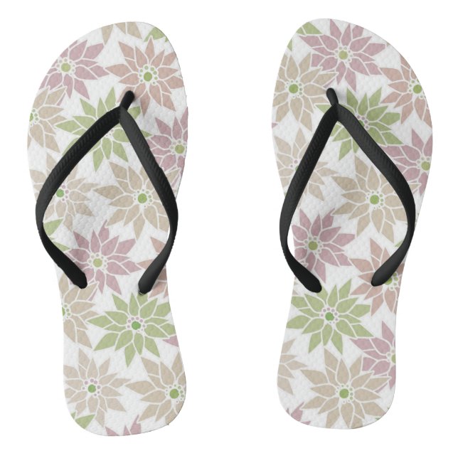 Abstrakte blumengeschmückte Blume romantischer Car Flip Flops (Fußbett)