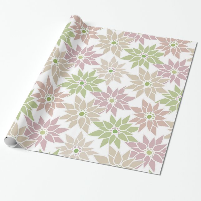 Abstrakte blumengeschmückte Blume romantischer Car Geschenkpapier (Ungerollt)