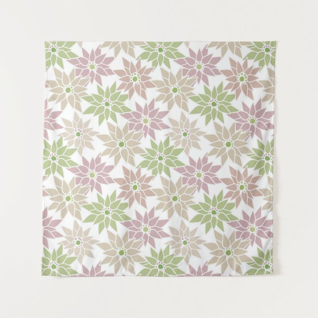 Abstrakte blumengeschmückte Blume romantischer Car Wandteppich (Vorderseite)