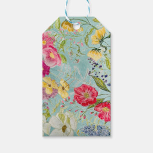 Abstrakte Blumengiftmarken Geschenkanhänger