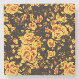 Abstrakte Blumenglastextur Steinuntersetzer