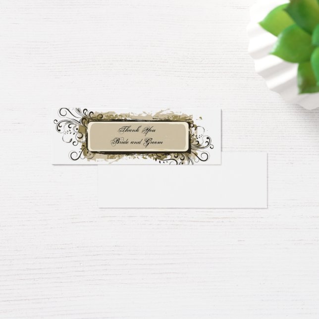 Abstrakte Blumenhochzeit Danke Tags (Schreibtisch)