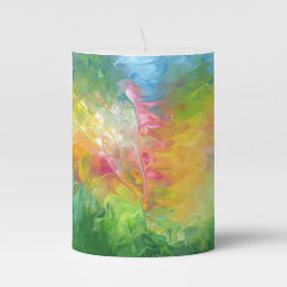 Abstrakte Blumenkerne Stumpenkerze