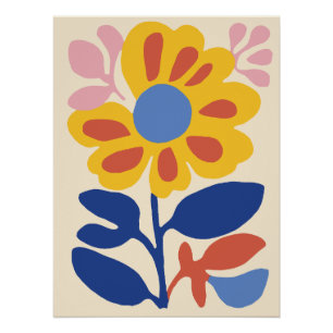 Abstrakte Blumenkunst Poster