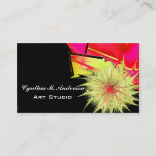 Abstrakte Blumenkunst-Studio-Geschäfts-Karte Visitenkarte