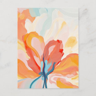 Abstrakte Blumenmalerei als Hintergrund Postkarte
