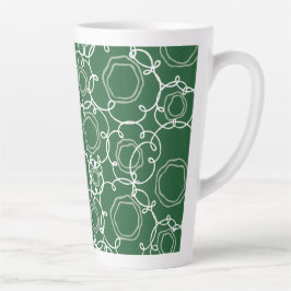Abstrakte Blumenmatrix (Dunkelgrün) Fine Art Milchtasse