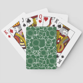 Abstrakte Blumenmatrix (Dunkelgrün) Fine Art Spielkarten