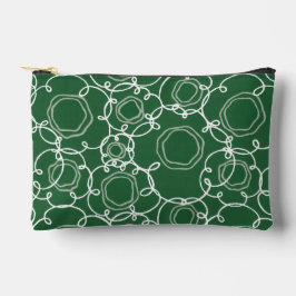 Abstrakte Blumenmatrix (Dunkelgrün) Fine Art Zubehörtasche