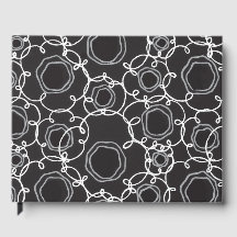ABSTRAKTE BLUMENMATRIX IN SCHWARZ
